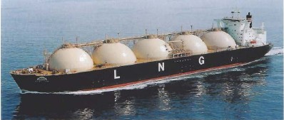LNG carrier underway